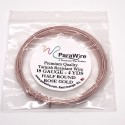ParaWire 18ga Half Round Rose Gold Silver Plated Copper  Wire - 3.5 Metres