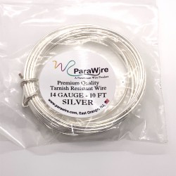 ParaWire 14ga Round Silver Plated Copper Wire - 3 Metres