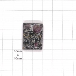 Ruby Schist Rectangle Cabochon - 27x20x7mm Sold Individually