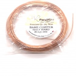 20 Gauge Square Half Hard Copper Wire - 9 Metres