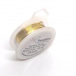 ParaWire 18ga Round Gold Finished and Silver Plated Copper  Wire - 7.6 Metres