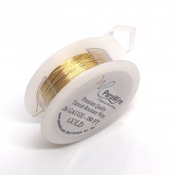ParaWire 26ga Round Gold Silver Plated Copper Wire - 46 Metres