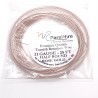 ParaWire 21ga Half Round Rose Gold Silver Plated Copper Wire - 7.6 Metres