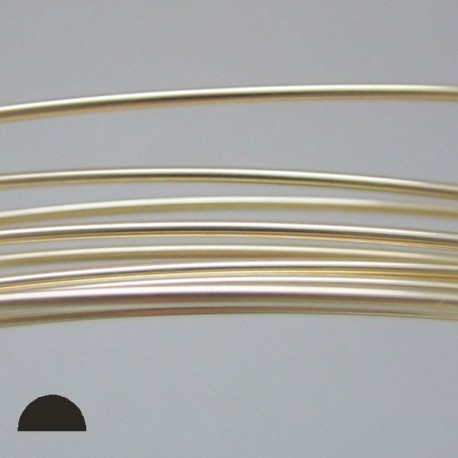 16 gauge Dead Soft Half Round 14k Gold Filled wire - 50cms