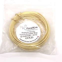 ParaWire 12ga Round Gold Finished and Silver Plated Copper  Wire - 1.5 Metres