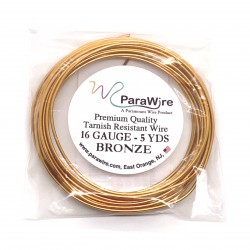 ParaWire 16ga Round Bronze Copper Wire with Anti Tarnish Coating - 4.5 Metres