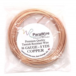 ParaWire 16ga Round Copper Wire with Anti Tarnish Coating - 4.5 Metres