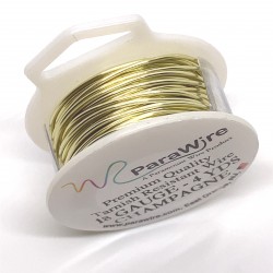 ParaWire 18ga Round Champagne Silver Plated Copper Wire - 3.5 Metres