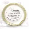 ParaWire 18ga Half Round Champagne Silver Plated Copper Wire - 3.5 Metres