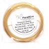 ParaWire 18ga Half Round Gold Finished and Silver Plated Copper  Wire - 3.5 Metres