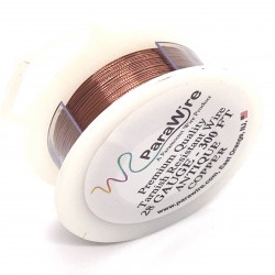 ParaWire 28ga Round Antique Copper Wire with Anti Tarnish Coating - 90 Metres