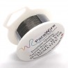 ParaWire 28ga Round Hematite Silver Plated Copper  Wire - 13 Metres
