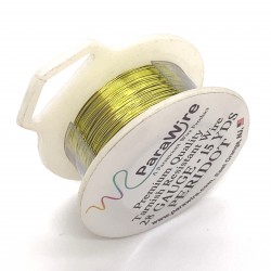 ParaWire 28ga Round Peridot Silver Plated Copper  Wire - 13 Metres