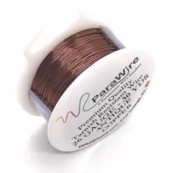ParaWire 26ga Round Antique Copper Wire with Anti Tarnish Coating - 27 Metres