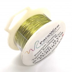 ParaWire 26ga Round Peridot Silver Plated Copper Wire - 13 Metres