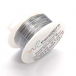 ParaWire 24 Gauge Round Titanium Silver Plated Copper Wire - 9 Metres