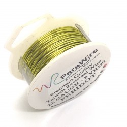 ParaWire 22ga Round Peridot Silver Plated Copper Wire - 7 Metres