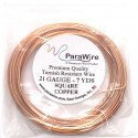 ParaWire 21ga Square Copper Wire with Anti Tarnish Coating - 6.4 Metres
