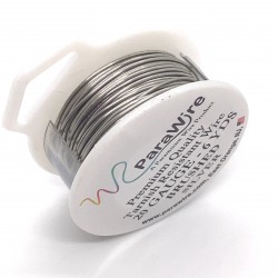 ParaWire 20ga Round Brushed Silver Plated Copper Alloy Wire - 5 Metres