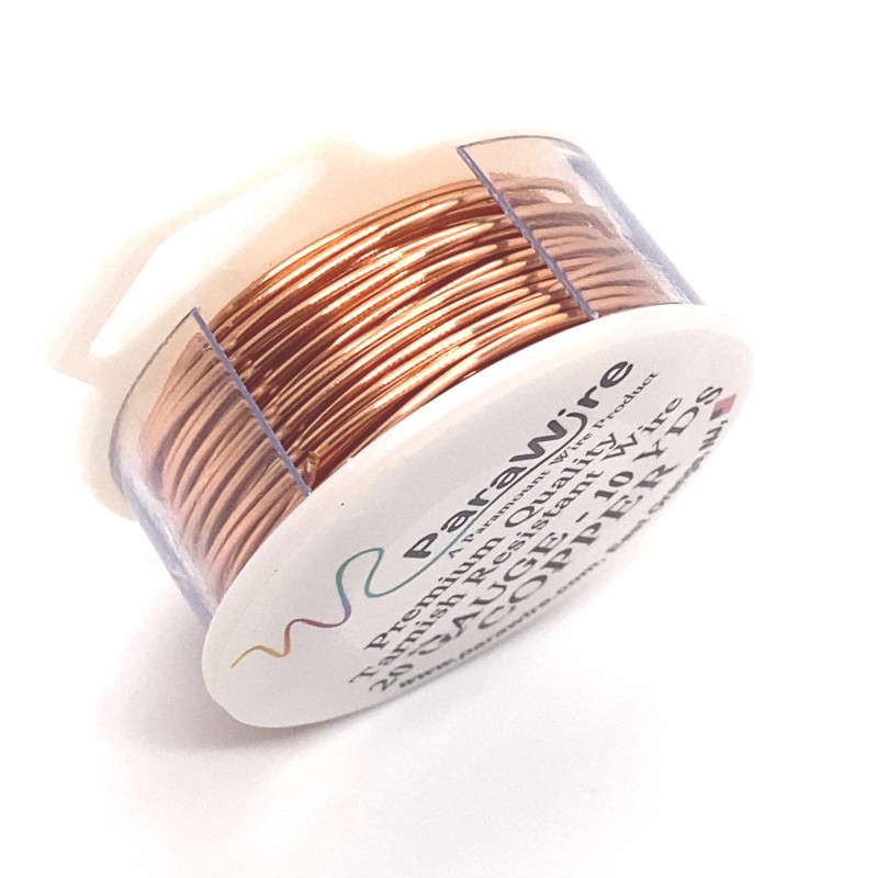 ParaWire 20ga Round Copper Wire with Anti Tarnish Coating - 9 Metres
