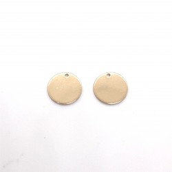 20ga 14K Gold Filled 12.7mm Round tag, soft with hole - Pack of 2