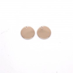 20ga 14K Rose Gold Filled 12.7mm Round tag with hole - Pack of 2