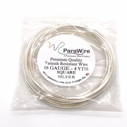 ParaWire 18ga Square Silver Plated Copper Wire - 3.5 Metres