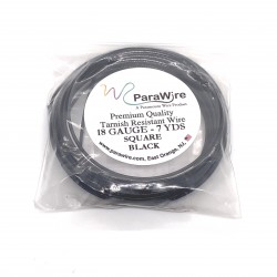 ParaWire 18ga Square Black Copper Wire with Anti Tarnish Coating - 6.4 Metres