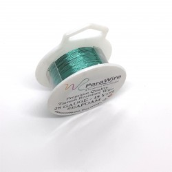 ParaWire 28ga Round Seafoam Silver Plated Copper  Wire - 13 Metres