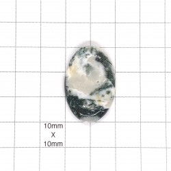 Tree Agate Oval Cabochon - 31x21x6mm Sold Individually