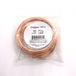 14 Gauge Round Natural Copper Wire - 4 Metres