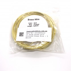 16 Gauge Round Gold Coloured Brass Wire - 5 Metres