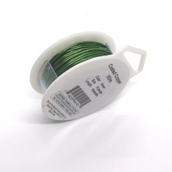 18 Gauge Round Green Coloured Copper Wire - 9 Metres