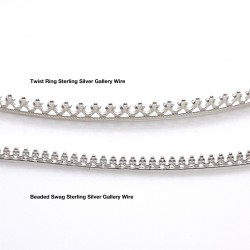 Beaded Swag Gallery Sterling Silver Wire - 50cms - Compare