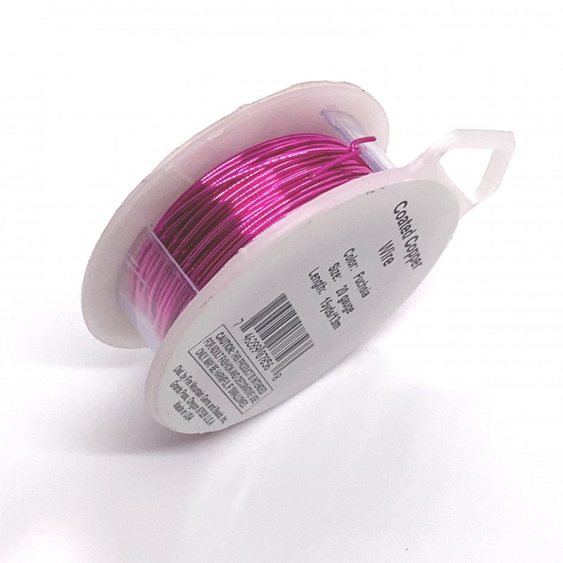 20 Gauge Round Fuchsia Coloured Copper Wire - 13 Metres