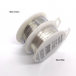 22 Gauge Round Silver Plated Copper Wire - 40 Metres comparison