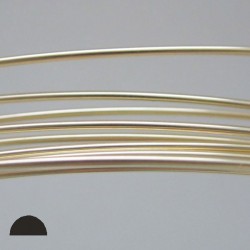 16 gauge Half Round Half Hard 14k Gold Filled wire - 50cm