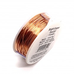 20 Gauge Natural Bright Copper Dead Soft Round Wire - 24 Metres