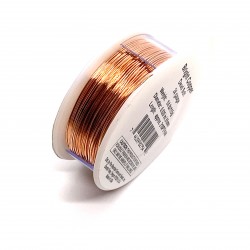 24 Gauge Natural Bright Copper Dead Soft Round Wire - 63 Metres
