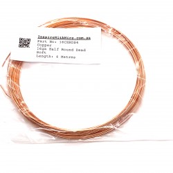16 gauge Half Round Dead Soft Copper wire - 4 Metres