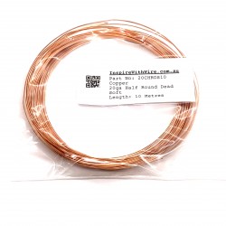 20 gauge Half Round Dead Soft Copper wire - 10 Metres