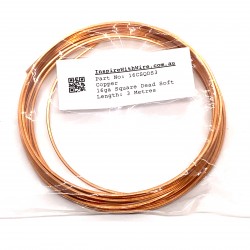 16 gauge Square Dead Soft Copper wire - 3 Metres