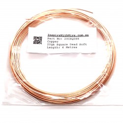 20 Gauge Square Dead Soft Copper Wire - 6 Metres