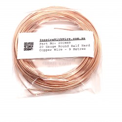 20 Gauge Round Half Hard Copper Wire - 9 Metres