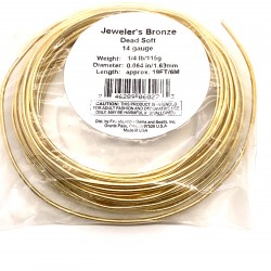 14 Gauge Jewellers Bronze Dead Soft Round Wire - 5 Metres