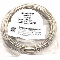 14 Gauge Nickel Silver Half Hard Round Wire - 5.5 Metres