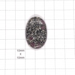 Ruby Schist Oval Cabochon - 33x22x6mm Sold Individually