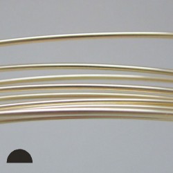 14 gauge Dead Soft Half Round 14k Gold Filled wire - 25cms
