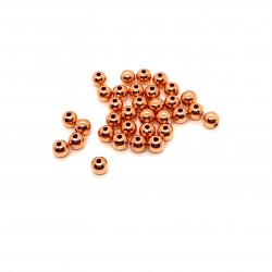 6mm Natural Copper Beads - Pack of 100 - Will Tarnish
