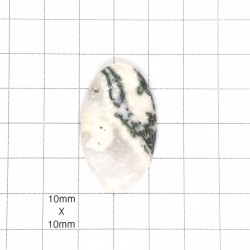 Tree Agate Cabochon - 37x22x6mm Sold Individually